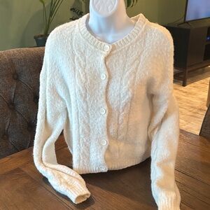 RSQ Cream Cable Knit Sweater